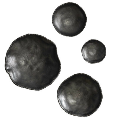 Lucky Coins Metal Wall Decor, Nickel, S/4