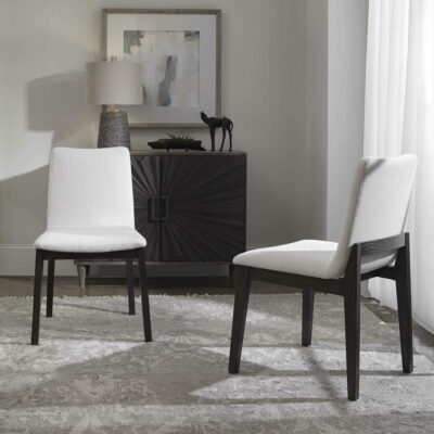 DELANO ARMLESS CHAIR, ESPRESSO, SET OF 2